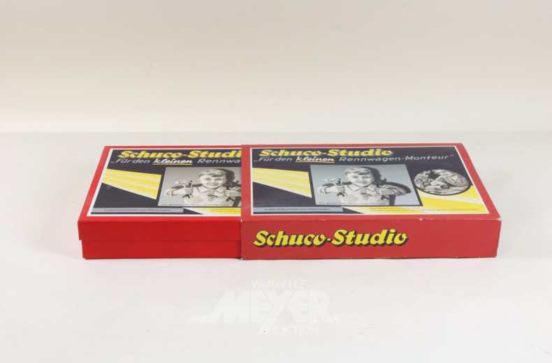 Schuco-Set ''Rennwagen-Monteur'', bespielt