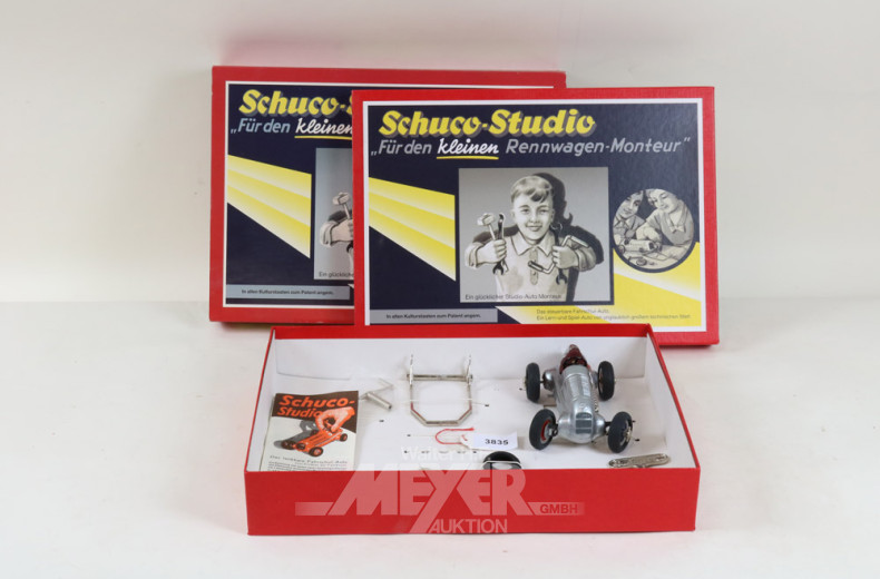 Schuco-Set ''Rennwagen-Monteur'', bespielt