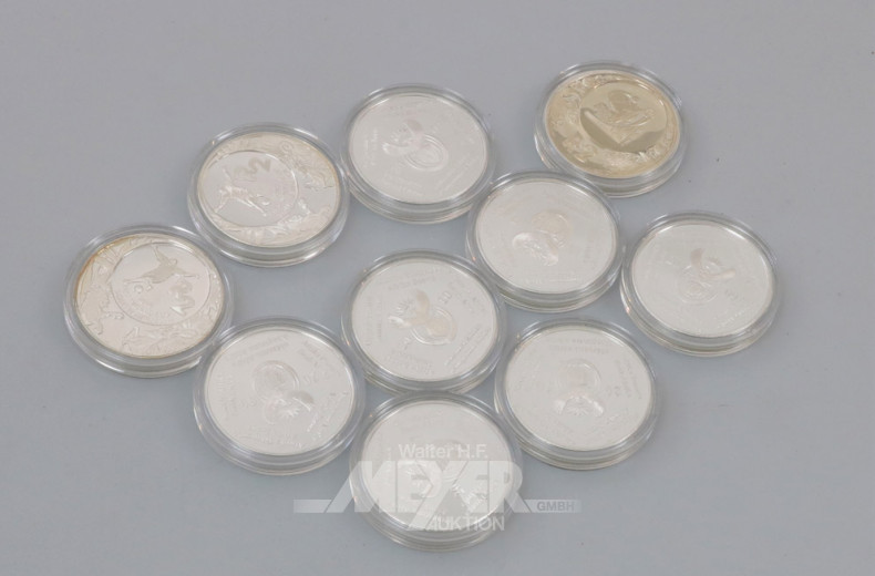 10 Silbermünzen R2, World Cup South Arika,