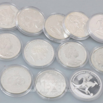 12 Silbermünzen, Elisabeth II