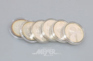 6 Silbermünzen 10 EURO