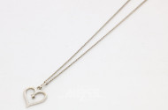 Kette, 333er WG, mit Herzanhänger,