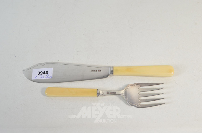 Fisch Vorlege-Besteck, 1929, 2-tlg.,