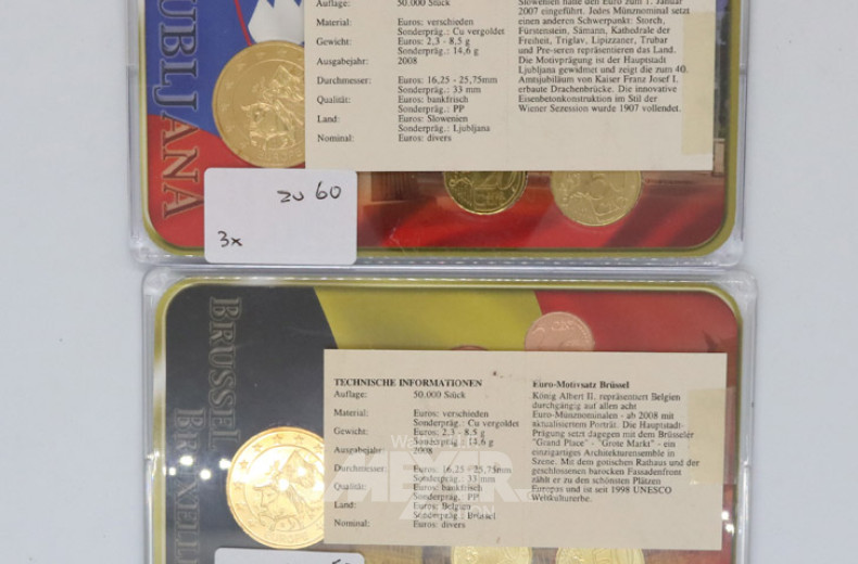 3 Euro-Motiv-Münzsätze