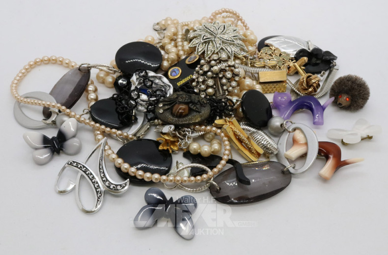 Posten div. Modeschmuck, u.a. Silber: