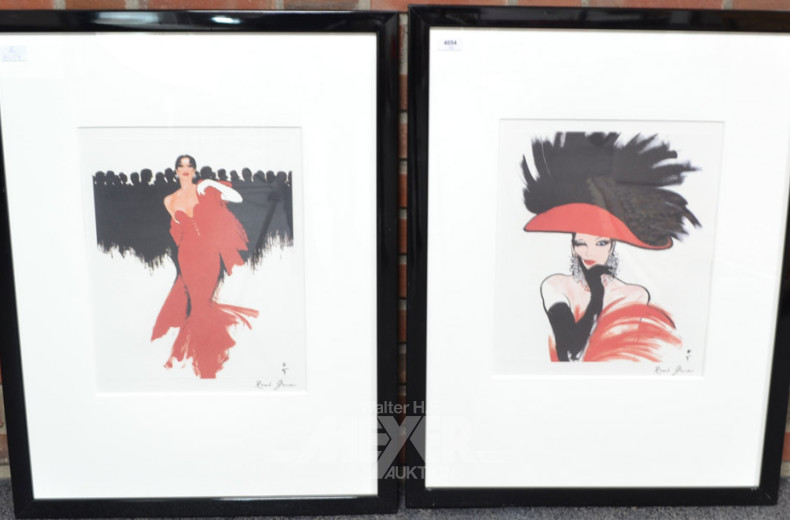 2 Drucke ''Damen''