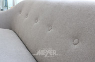 Sofa, 2-sitzig, Stoff hellgrau