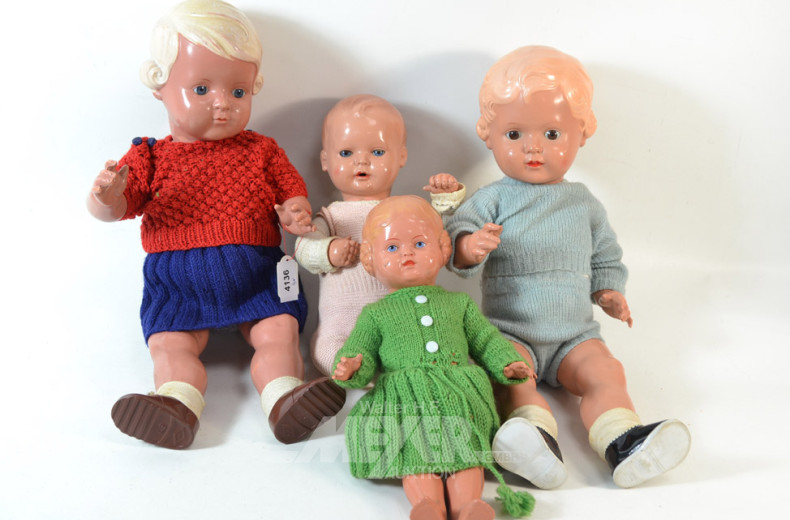 4 Schildkröt-Puppen