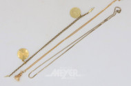 Glieder-Armband mit 2 Anhängern sowie