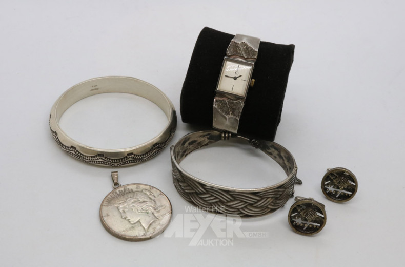 Posten versch. Silberschmuck: