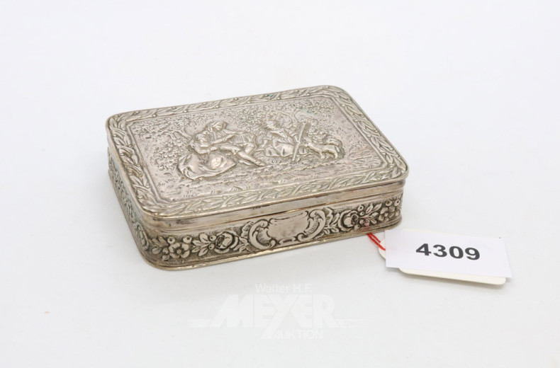 Tabatiere, Silber 800er, ca. 123 gr.