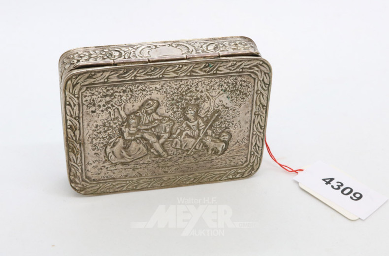 Tabatiere, Silber 800er, ca. 123 gr.