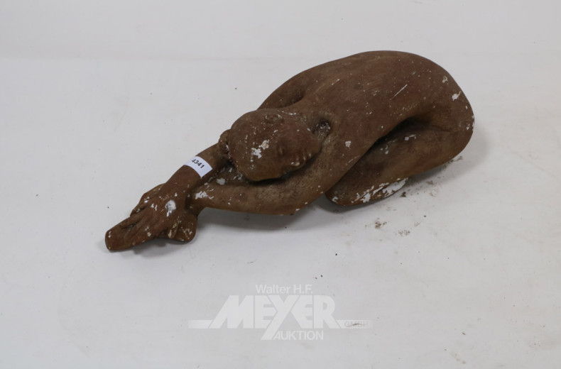 Steinskulptur ''Kauernder weibl. Akt''