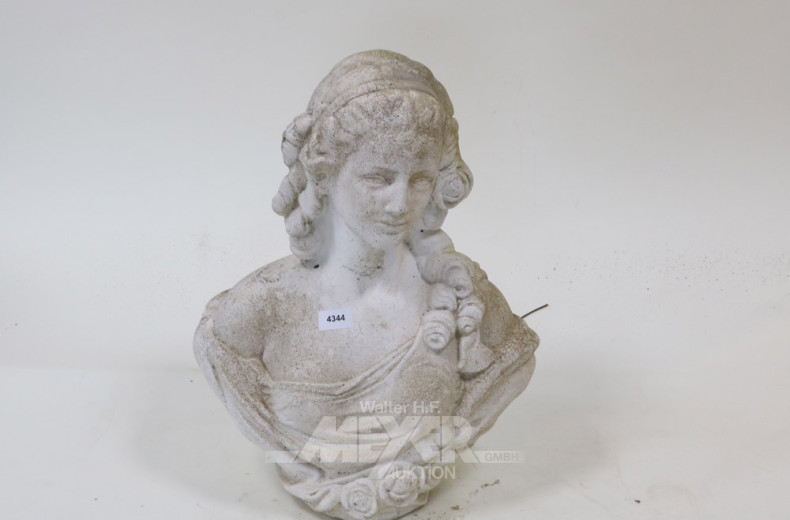 Gartenskulptur ''Weibl. Büste''