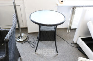 rd. Beistelltisch, Kunststoffgeflecht