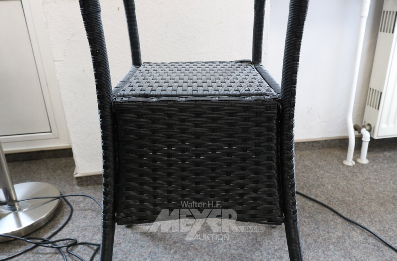 rd. Beistelltisch, Kunststoffgeflecht