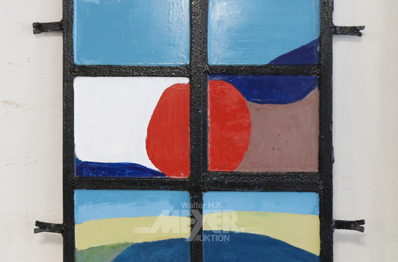 kl. Stallfenster, farbig bemalt