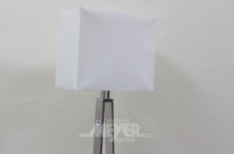 Alu-Stehlampe, Schirm beige