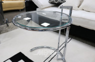 Beistelltisch, Chrom, mit Glasplatte,