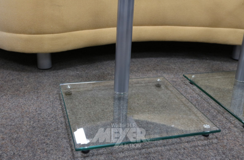 Paar Glas-Lampentische,