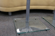 Paar Glas-Lampentische,