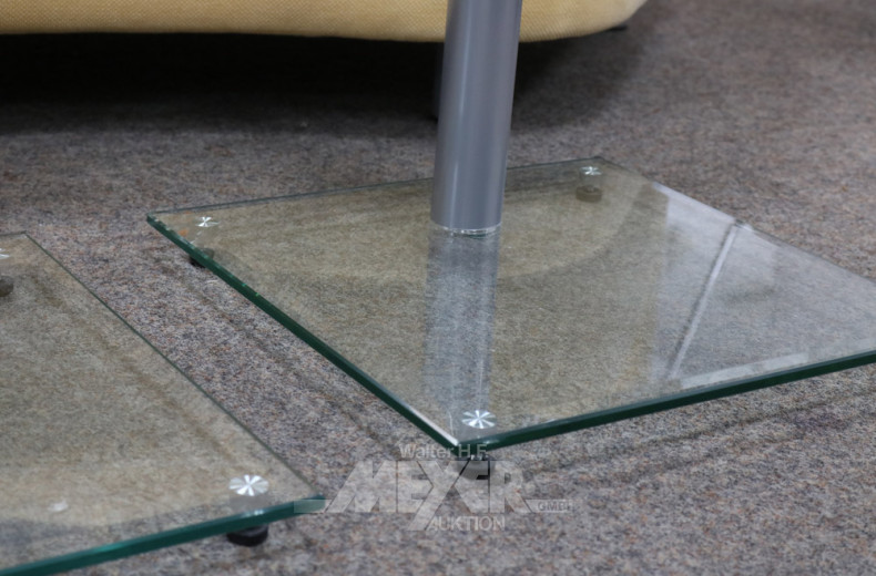 Paar Glas-Lampentische,