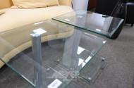 Paar Glas-Lampentische,