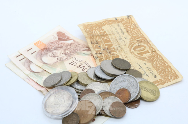 Posten div. Münzen und Papiergeld