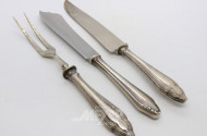 Jagdbesteck, 2-teilig, Silber,