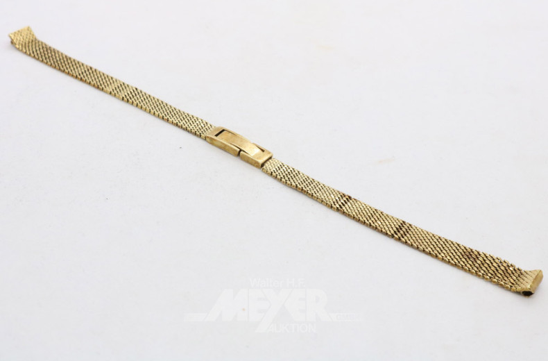 Damenuhren-Armband, 585er GG, ca. 11 gr.