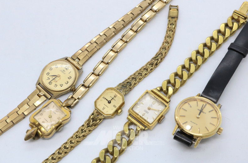 5 Damenarmbanduhren