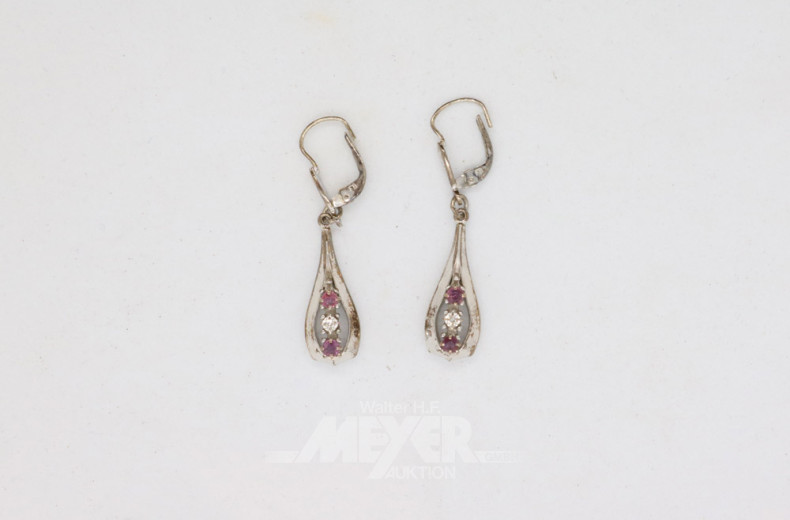 Paar Ohrgehänge, 585er WG,