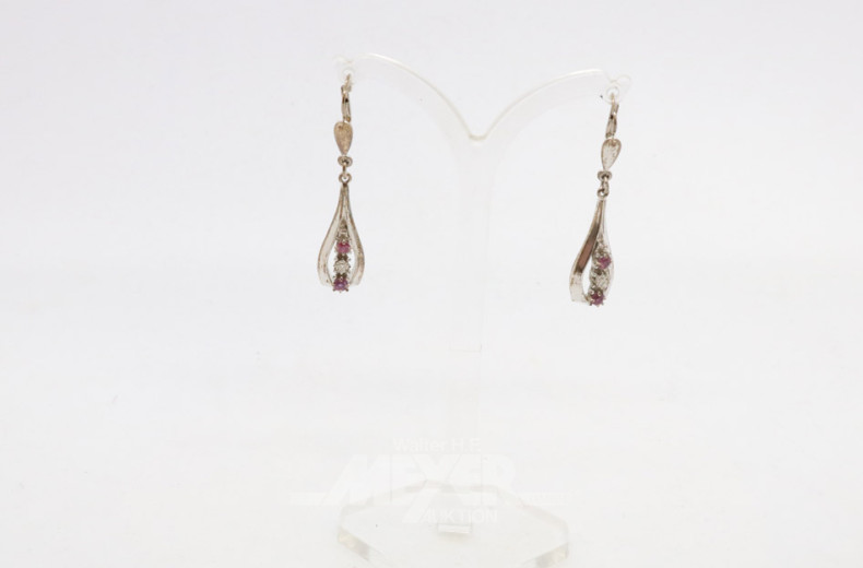 Paar Ohrgehänge, 585er WG,