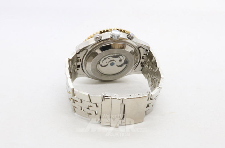 Herrenarmbanduhr, JARAGAR, Stahl