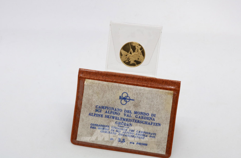 Medaille, 900er Gold,