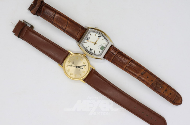 6 Armreifen und 2 Armbanduhren