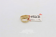 2 Trauringe, 585er GG, ca. 8 gr.