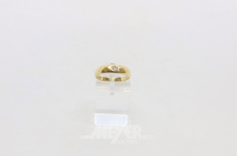 Bandring, 585er GG, mit 1 kl. Brillant