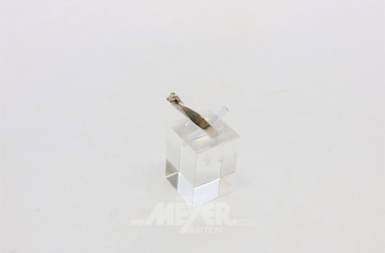 Damenring, 585er WG, mit 1 kl. Brillant