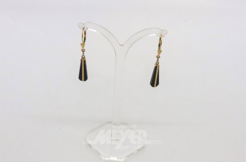 2 Paar Ohrgehänge, 333/585er GG