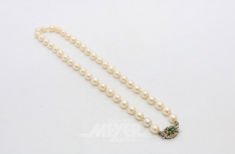 Zuchtperlenkette mt 585er WG-Schließe,
