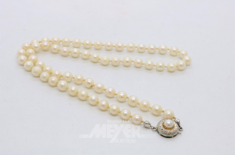 Perlenkette, 333er WG/GG-Schließe