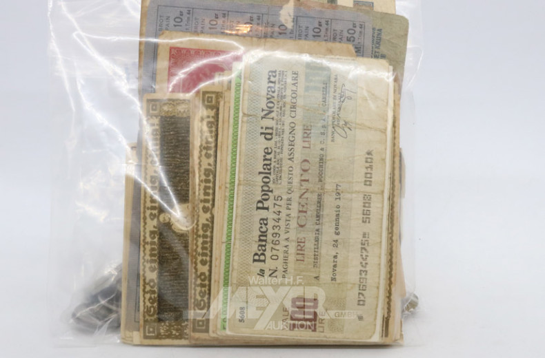 Posten Münzen, Papier- und Notgeld
