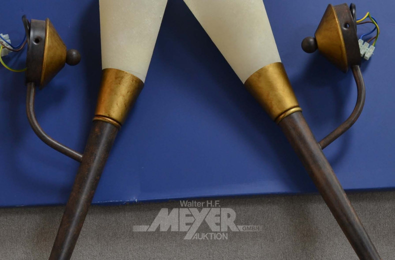 Paar Wandlampen, Fabr.: Hufnagel