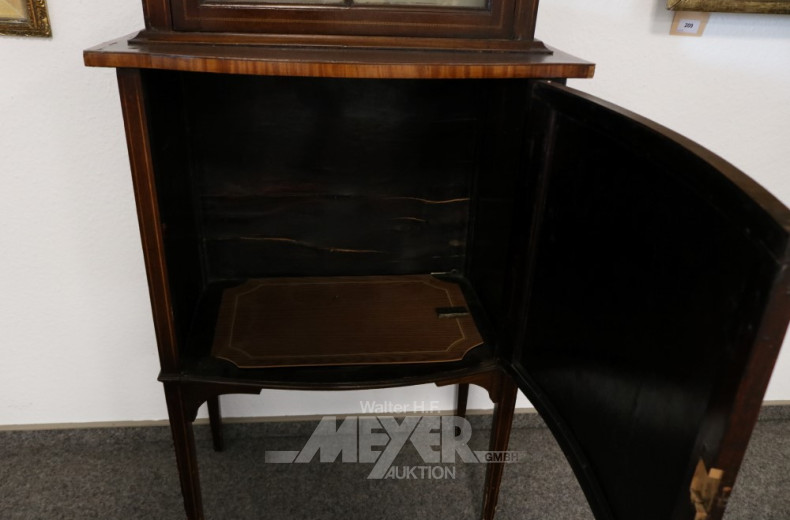 kl. Aufsatzvitrine, England 19 Jh.,