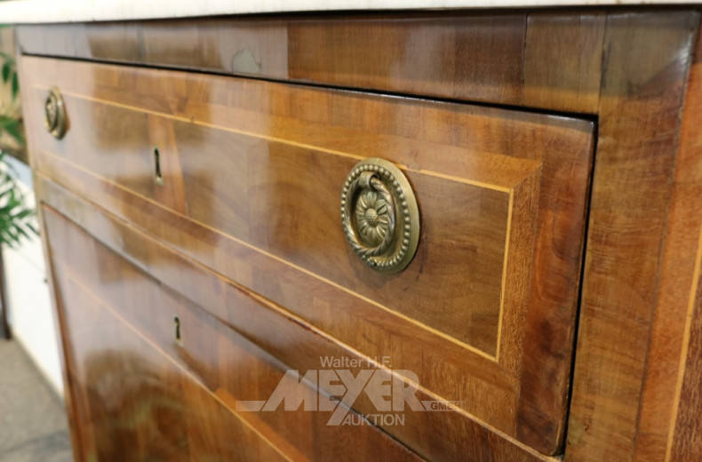 kl. Klappsekretär, 19. Jh., Mahagoni