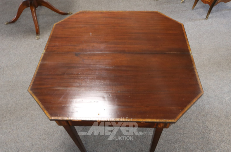 Spieltisch, Mahagoni furniert,