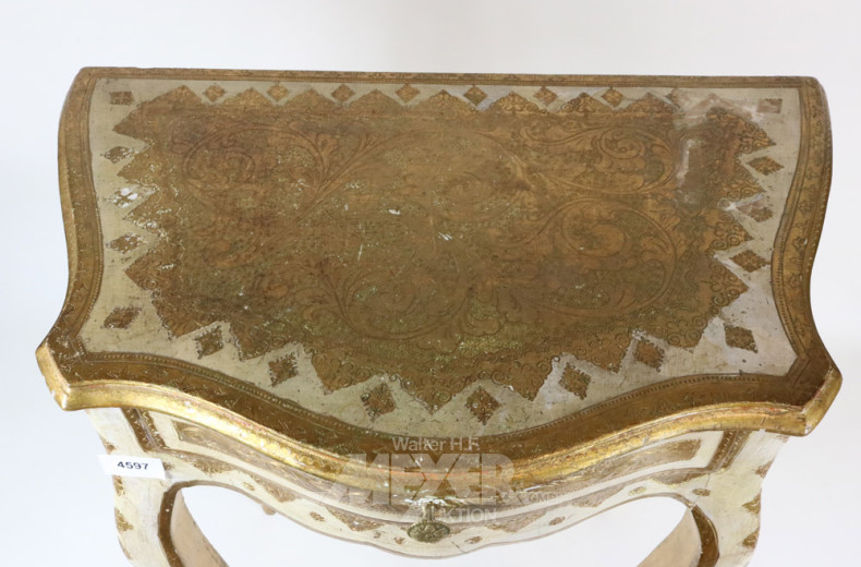 kl. Konsoltisch, goldfarbig