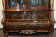 Barock-Stil-Vitrine, 20. Jh., Mahagoni