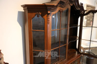 Barock-Stil-Vitrine, 20. Jh., Mahagoni